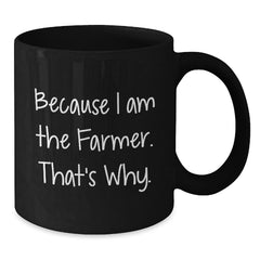 Gifts from Men to Farmland Farmers, Funny Quote Black Coffee Mug for Graduation, 11oz or 15oz Capacity, Microwave and Dishwasher Safe - Additional
