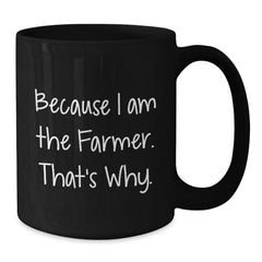 Gifts from Men to Farmland Farmers, Funny Quote Black Coffee Mug for Graduation, 11oz or 15oz Capacity, Microwave and Dishwasher Safe - Additional