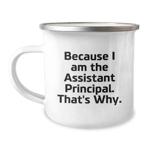 Funny Assistant Principal Gifts for Men, Because I Am The Assistant Principal. That's Why., Graduation Unique Gifts from Family - Image 1