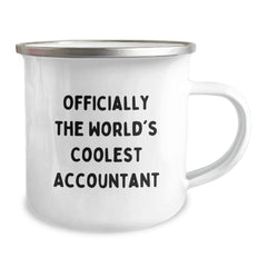 Funny Accountant Gifts, 'Officially The World's Coolest Accountant' Camping Mug for Men, Unique Graduation Gifts from Friends, Coworkers, or Family to Accountant - Image 2