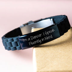 Funny Dancer Quote Glide lock Clasp Bracelet Gifts for Him or Her from Friends on Graduation Day - Image 3