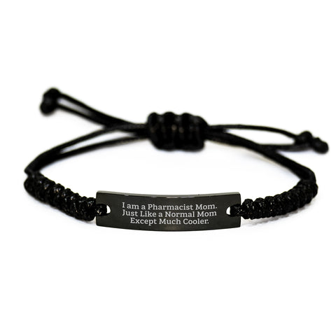 Pharmacist Mom Rope Bracelet Gifts from Mom to Pharmacist Graduation Unique Inspirational Quotes - Image 1